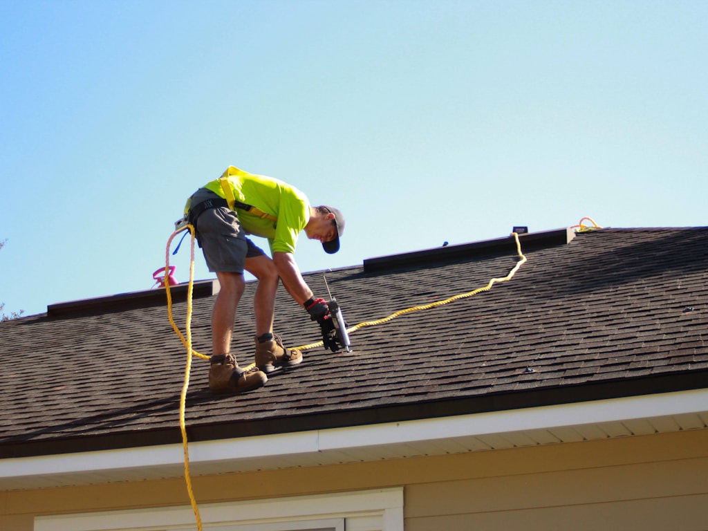roofing and exterior work in progress